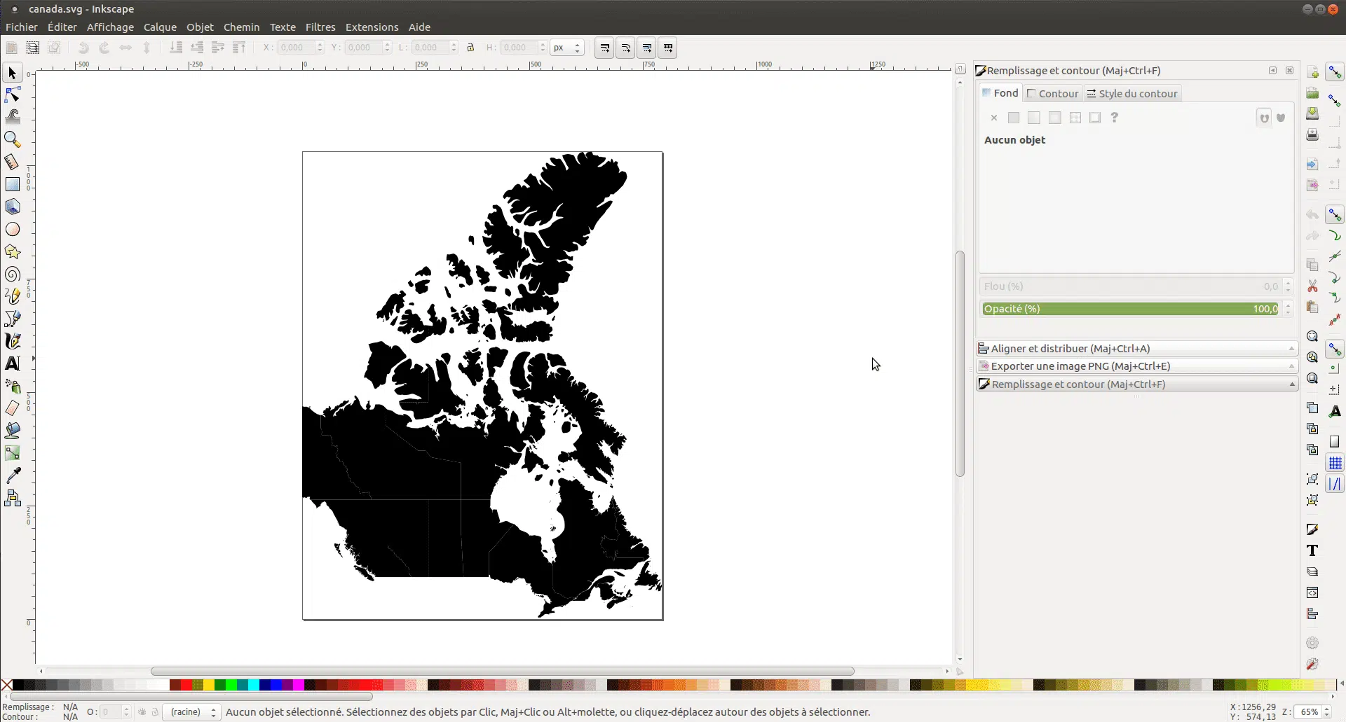 Une carte du Canada en format SVG