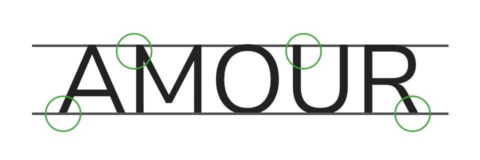 Un exemple de typographie sans serif